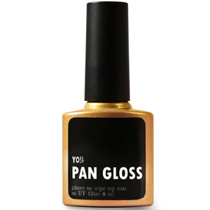 Екстремально глянсовий топ для вирівнювання Yo!Nails PAN GLOSS без липкого шару 8 мл, Об`єм: 8 мл