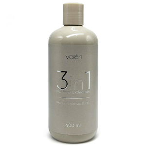Обезжириватель для ногтей Valeri 3в1 Nail Prep & Cleanser 400 мл, Объем: 400 мл
