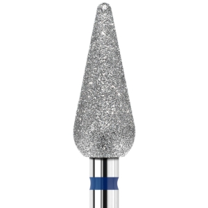 Фреза алмазно-платинова KWARK, конус «груша», синя, PL501240MD
