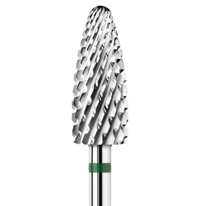 Фреза карбід-вольфрамова KWARK конус заокруглений «кукурудза» зелена, KT60124CO