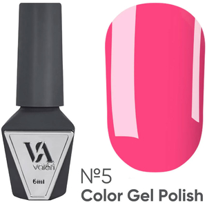 Гель-лак Valeri №005 (розовый Барби, эмаль), 6 мл