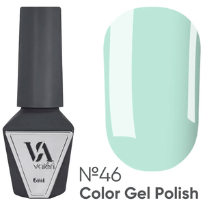 Гель-лак Valeri №046 (зеленовато-голубой, эмаль), 6 мл