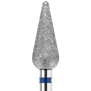 Фреза алмазно-платинова KWARK, конус «груша», синя, PL501240MD