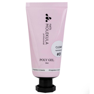 Полигель Molekula Poly Gel №01 Clear прозрачный 30 мл, Цвет: Clear

