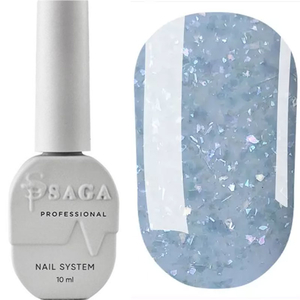 Топ для гель-лака без липкого слоя SAGA Crush Top №02 (с поталью), 9 мл, Цвет: 02
