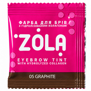 Краска для бровей с коллагеном ZOLA Eyebrow Tint With Collagen 05 Graphite в саше+окислитель, 5 мл, Объем: 5 мл, Цвет: 05 Graphite