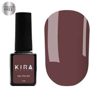 Гель-лак Kira Nails №121 (темно-шоколадный, эмаль), 6 мл