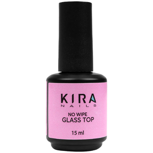Закріплювач для гель-лаку БЕЗ липкого шару Kira Nails No Wipe Glass Top 15 мл, Об`єм: 15 мл