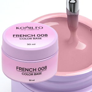 Френч база Komilfo Color Base French 008 HEMA/TPO free 30 мл (гель-банка), Об`єм: 30 мл (банка), Колір: 008