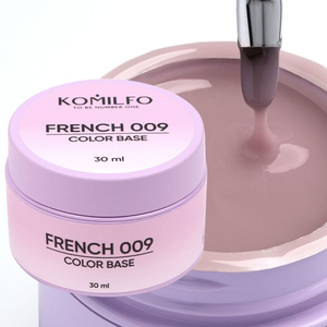 Френч база Komilfo Color Base French 009 HEMA/TPO free 30 мл (гель-банка), Об`єм: 30 мл (банка), Колір: 009