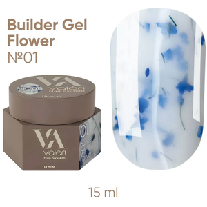 Гель для наращивания Valeri Builder Gel Flower №01 15 мл, Цвет: 01
