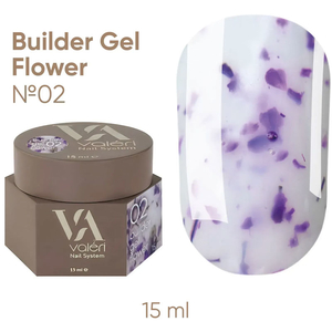 Гель для наращивания Valeri Builder Gel Flower №02 15 мл, Цвет: 02