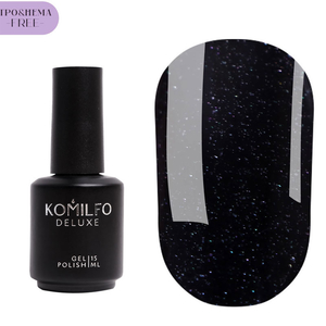 Топ для гель-лака без ЛС Komilfo No Wipe Glitter Top HEMA/TPO free 15 мл, Объем: -15 мл
