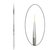 Пензлик OPI Liner 1, прозора ручка L-34, Колір: Liner 1, прозрачная ручка