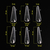 Komilfo Top Nail Forms, Modern - Верхние формы для наращивания, современный миндаль, 120 шт, Размер: Modern3