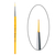 Пензель OPI Liner 0, дерев'яна ручка L-57, Колір: Liner 0