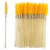 Щіточки для розчісування вій жовті з блискітками, 50 шт. в упаковці, Колір: Жовтий