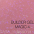 Гель для нарощування Saga Professional Magic Builder Gel 04, бежевий персиковий з кольоровими пластівцями поталі, 15 мл, Об`єм: 15 мл, Колір: 043