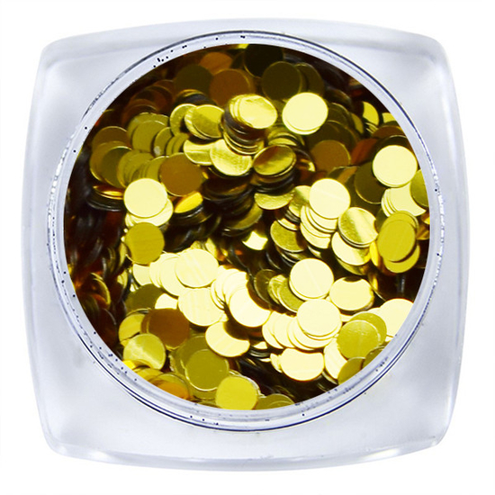 Komilfo диско дизайн №027, золото, 3 мм, (1 г), Цвет: 027