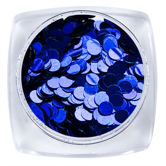 Komilfo диско дизайн №010, сині, 2 мм, (1 г), Колір: 010