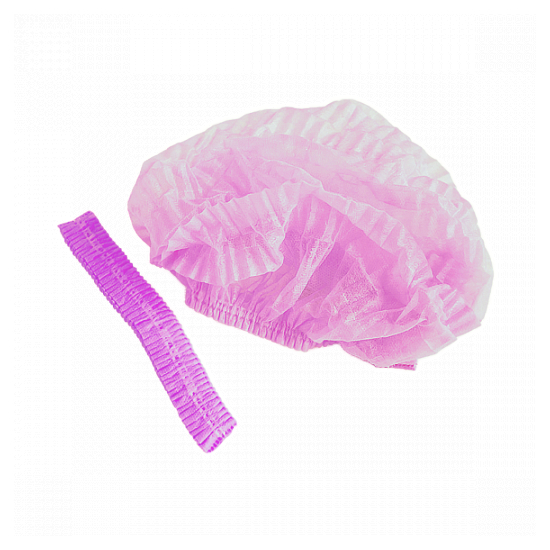 Шапочка одноразова "Шарлотта", упаковка 100 шт, рожева