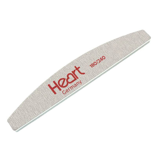 Пилка-баф для нігтів Heart 180/240, Абразивність : 180/240