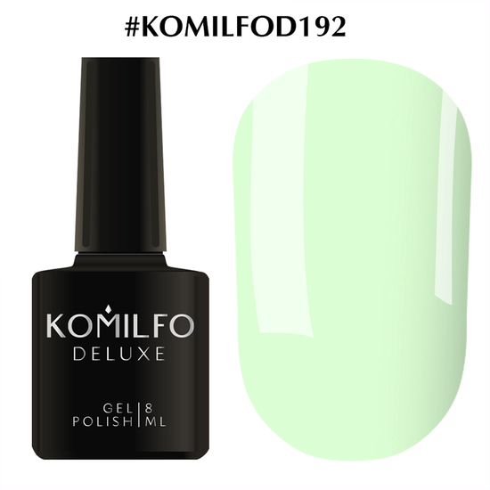 Гель-лак Komilfo Deluxe Series D192 (светлый, пастельно-зеленый, эмаль), 8 мл