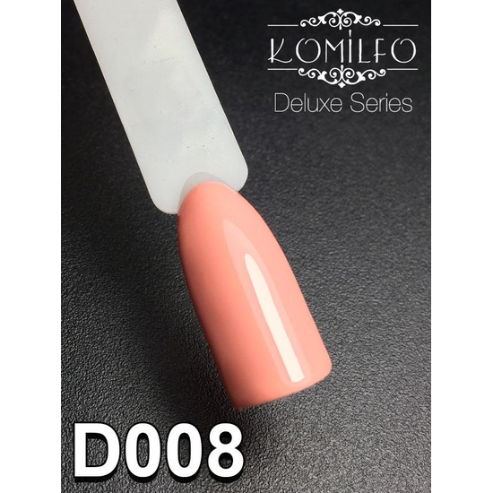 Гель-лак Komilfo Deluxe Series D008 (приглушенный, чуть бежево-розовый, эмаль), 8 мл2