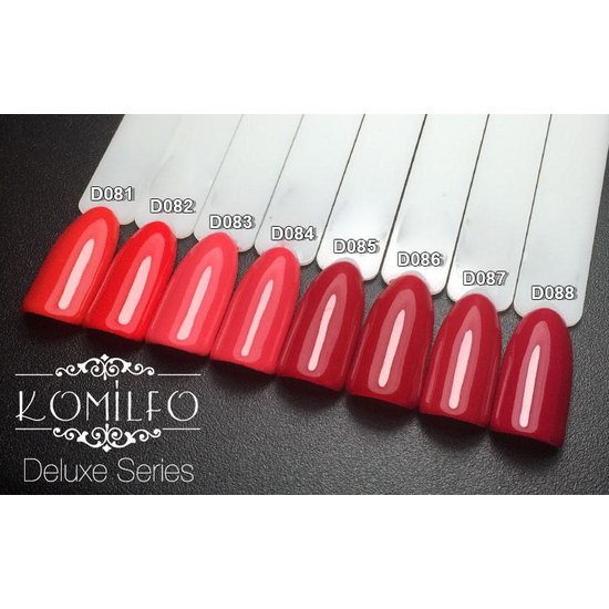 Гель-лак Komilfo Deluxe Series №D081 (темно-красный, эмаль), 8 мл3