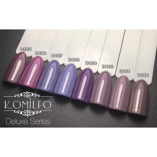 Гель-лак Komilfo Deluxe Series D111 (светлый, серо-фиолетовый, эмаль), 8 мл3