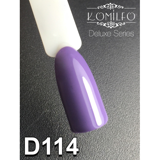 Гель-лак Komilfo Deluxe Series D114 (темный, серо-сиреневый, эмаль), 8 мл2