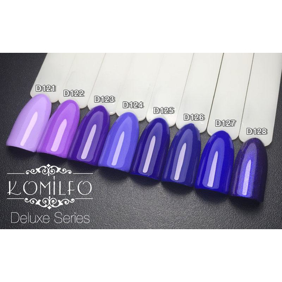 Гель-лак Komilfo Deluxe Series D123 (сине-фиолетовый, эмаль), 8 мл3