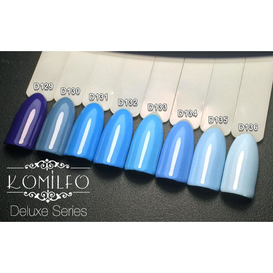 Гель-лак Komilfo Deluxe Series D130 (темный, серо-голубой, эмаль), 8 мл3