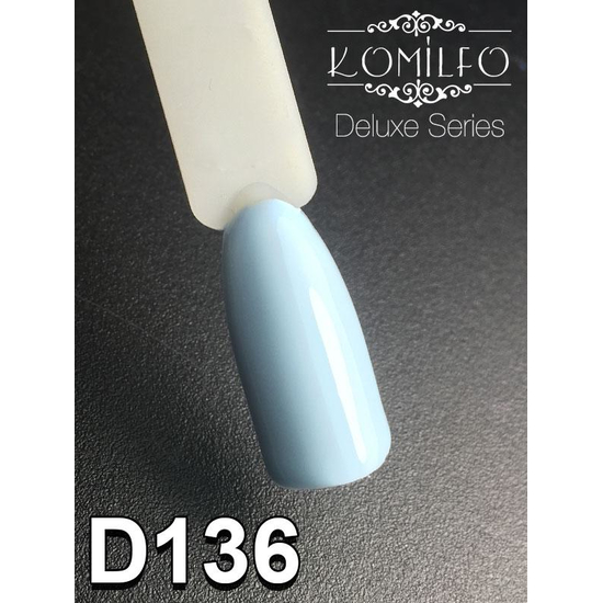 Гель-лак Komilfo Deluxe Series D136 (бледно-голубой, эмаль), 8 мл2