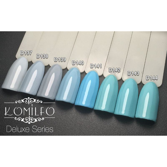 Гель-лак Komilfo Deluxe Series D137 (светлый, серо-голубой, эмаль), 8 мл3