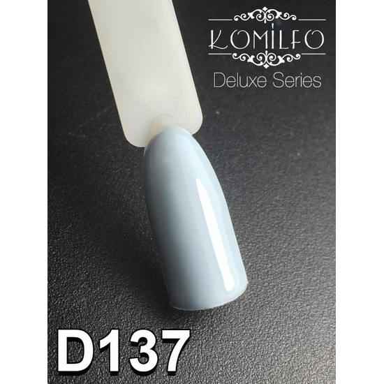 Гель-лак Komilfo Deluxe Series D137 (светлый, серо-голубой, эмаль), 8 мл2
