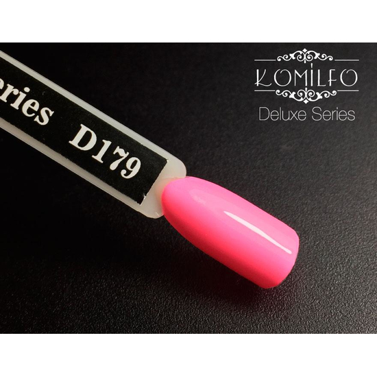 Гель-лак Komilfo Deluxe Series D179 (розовый барби, эмаль), 8 мл2