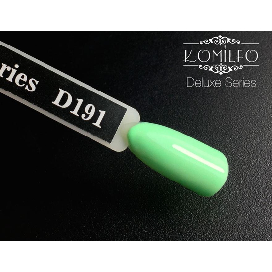 Гель-лак Komilfo Deluxe Series D191 (светло-зеленый, зеленая мята, эмаль), 8 мл2
