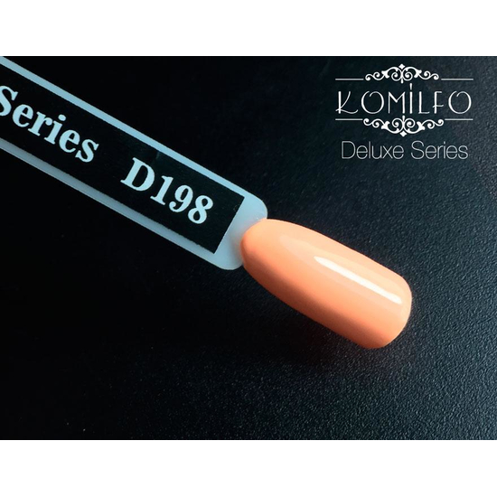 Гель-лак Komilfo Deluxe Series D198 (насыщенный персиковый, эмаль), 8 мл2
