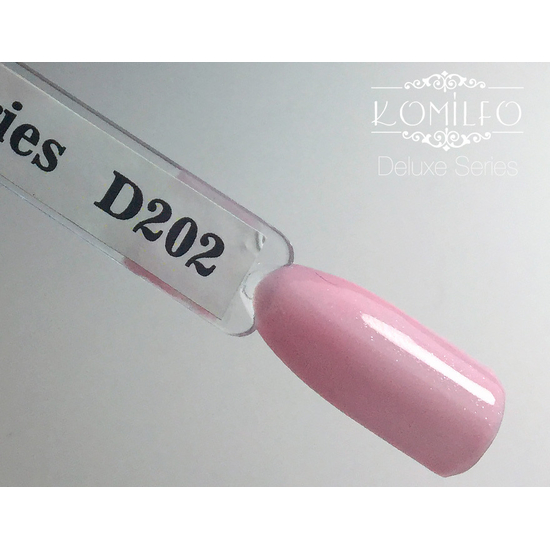 Гель-лак Komilfo Deluxe Series D202 (розовый, с еле заметным шиммером, для френча), 8 мл3