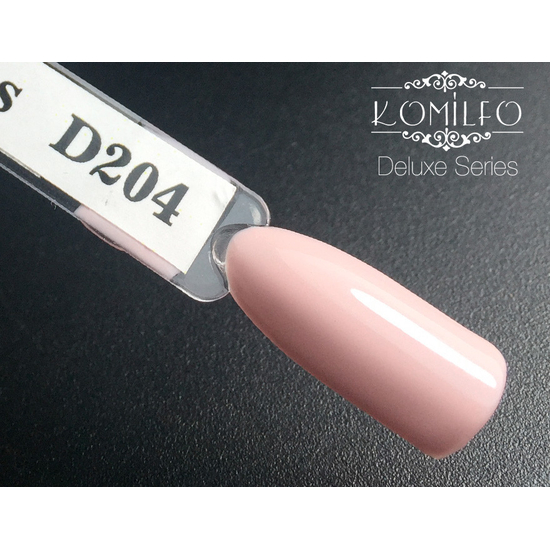Гель-лак Komilfo Deluxe Series D204 (нежный, розово-бежевый, эмаль, для френча), 8 мл2