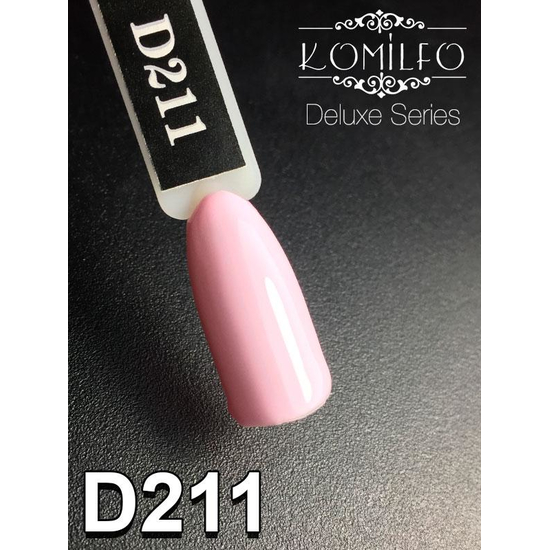 Гель-лак Komilfo Deluxe Series D211 (светлый, чуть лилово-розовый, эмаль), 8 мл2