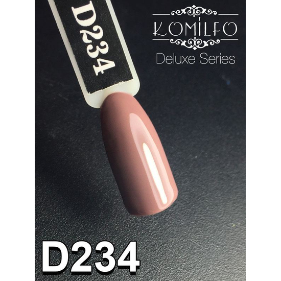 Гель-лак Komilfo Deluxe Series D234 (коричнево-серый, эмаль), 8 мл2
