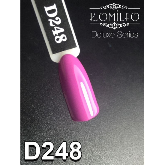Гель-лак Komilfo Deluxe Series D248 (темный, приглушенно-лиловый, эмаль), 8 мл2