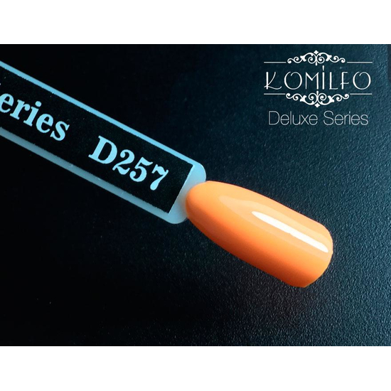 Гель-лак Komilfo Deluxe Series D257 (апельсиновый, эмаль), 8 мл2