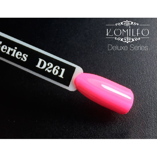 Гель-лак Komilfo Deluxe Series D261 (розовый пион, эмаль), 8 мл2