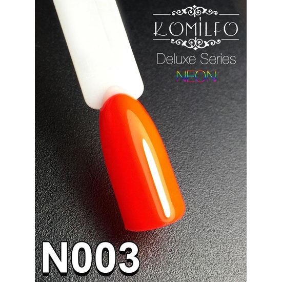 Гель-лак Komilfo DeLuxe Series N003 (насыщенный, оранжево-красный, неоновый), 8 мл2