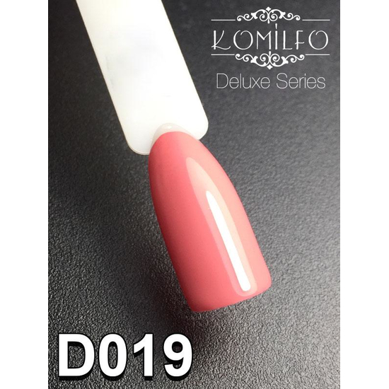 Гель-лак Komilfo Deluxe Series D019 (лососево-розовый, эмаль), 8 мл2