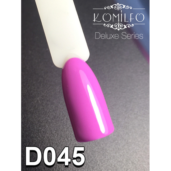 Гель-лак Komilfo Deluxe Series D045 (приглушений темно-ліловий, емаль), 8 мл2