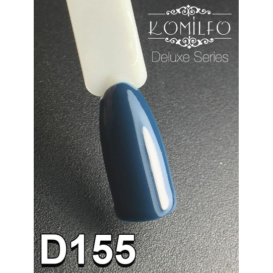 Гель-лак Komilfo Deluxe Series D155 (темный нефритовый, эмаль), 8 мл2